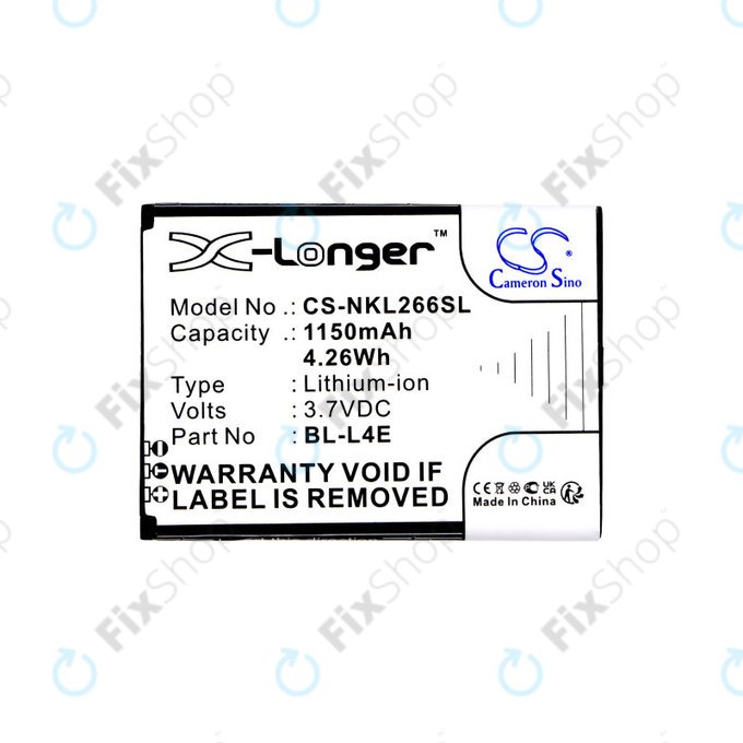 Μπαταρία για Nokia 2660 Flip 4G, 1150mAh, Li-Ion, 3.7V, BL-L4E, HQ