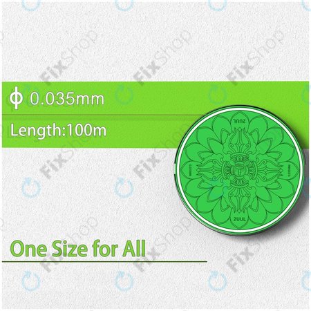 Καλώδιο Διαχωρισμού Οθόνης LCD Υπερ-λεπτό - 0.035mm x 100m (5τμχ) για 2UUL - Vajra Wire