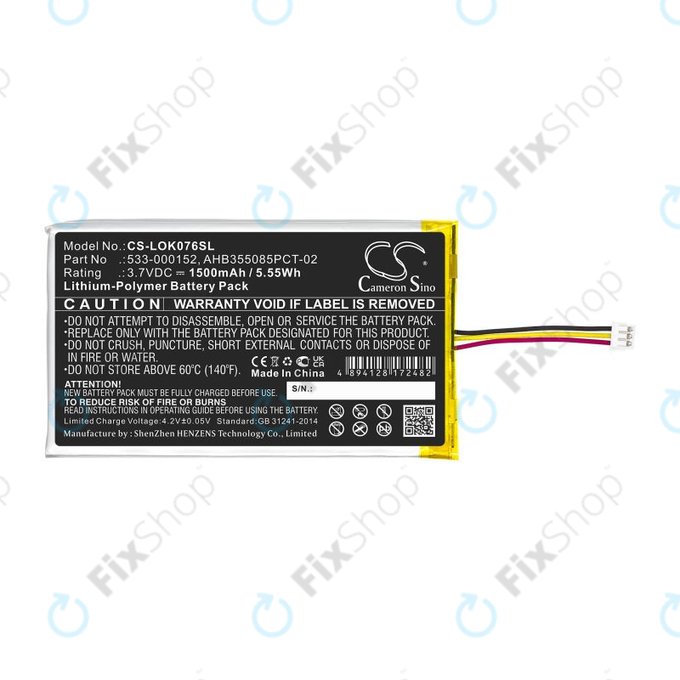 Μπαταρία για Logitech G913, G913 TKL, G915, G915TKL, 1500mAh, Li-Pol, 3.7V, 533-000152, HQ