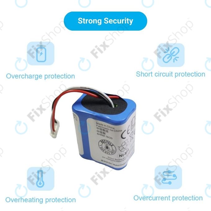 Μπαταρία για iRobot Braava 2000, 300, 380, 380T, 381, 390, Mint 5200, Mint Plus 5200, Proscenic JOJO Professional, GPRHC202N026, 4409709, W206001001399, 7.2V, 2500mAh