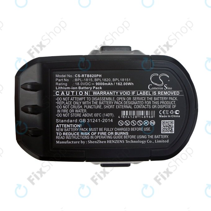 Μπαταρία για Ryobi BID1821, CCC, CTR-180l, P200, P600, P730, 9000mAh, Li-Ion, 18V, BPL-1815, HQ