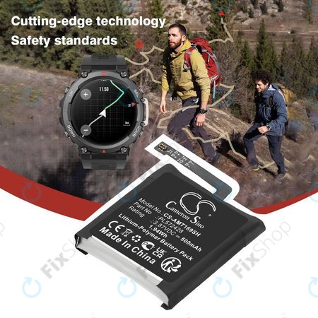 Μπαταρία για Amazfit T-Rex 2, A2169, A2170, 500mAh, Li-Pol, 3.87V, PL572428, HQ