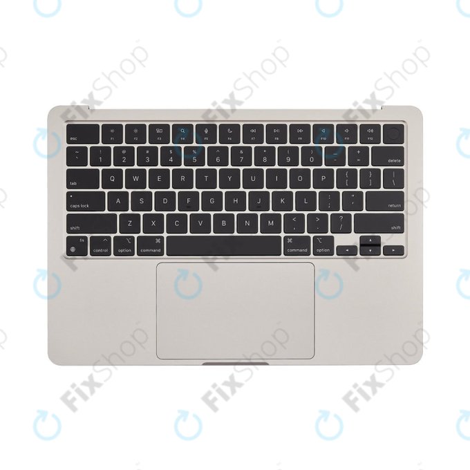Άνω πλαίσιο πληκτρολογίου για MacBook Air 13", A3113 (2024), με πληκτρολόγιο US και μπαταρία, Starlight, 661-40229, Genuine Apple