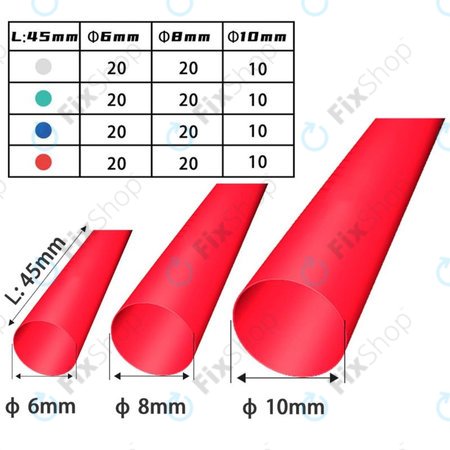 Σετ Προ-κομμένων Συρρικνούμενων Σωλήνων (200τμχ) για 2UUL