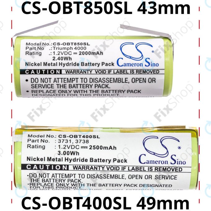 Μπαταρία για Oral-B Triumph 4000, 2000mAh, Ni-MH, 1.2V, 3761, HQ