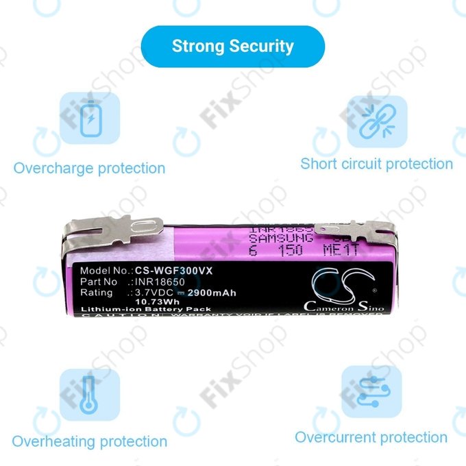 Μπαταρία για Karcher WV1, WV2, WV2 Plus, WV2 Premium, WV50 Plus, WV70 Plus, INR18650, 3.7V, 2900mAh, HQ