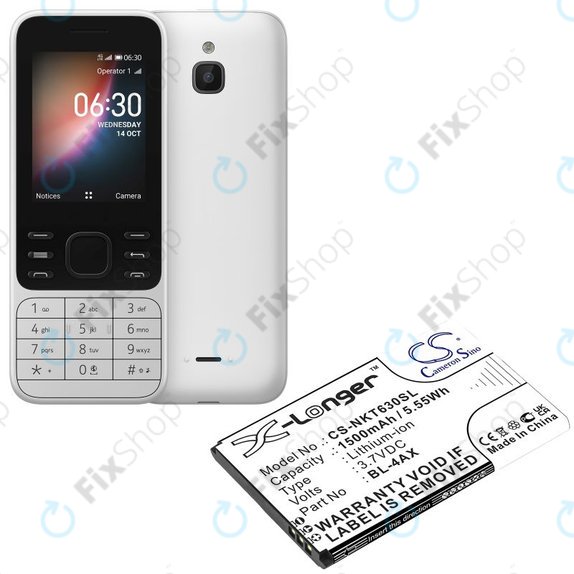 Μπαταρία για Nokia 6300 4G, Nokia 8000 4G, 1500mAh, Li-Ion, 3.7V, BL-4AX, HQ