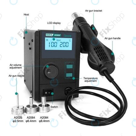 Σταθμός Κολλητηριού Θερμού Αέρα για Quick 858D+