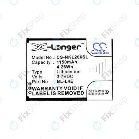 Μπαταρία για Nokia 2660 Flip 4G, 1150mAh, Li-Ion, 3.7V, BL-L4E, HQ