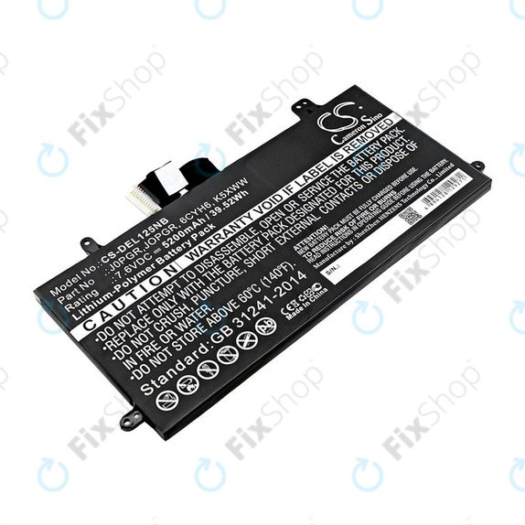Μπαταρία για Dell Latitude 5290, Latitude 12 5285, 5200mAh, Li-Pol, 7.6V, J0PGR, HQ