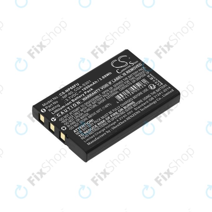 Μπαταρία για Agfa, HP Photosmart, Toshiba Camileo, 1050mAh, Li-Ion, 3.7V, NP-60, COMA-BP1, HQ