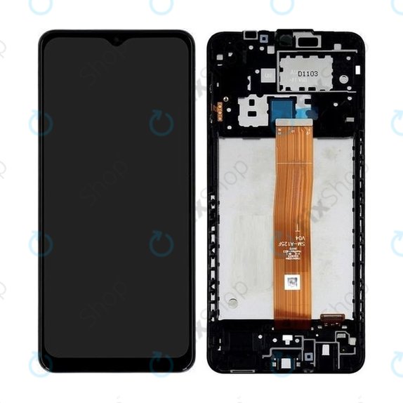 Συγκρότημα οθόνης για Samsung A12, A125F, A022F, Μαύρο, Black, Service Pack