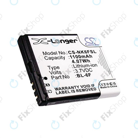 Μπαταρία για Nokia N78, N79, N95 8GB, 1100mAh, Li-Ion, 3.7V, BL-6F, HQ