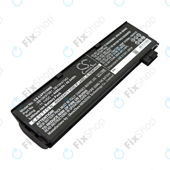 Μπαταρία για Lenovo ThinkPad P51, T470, T570, 4400mAh, Li-Ion, 11.1V, SB10K97581, HQ