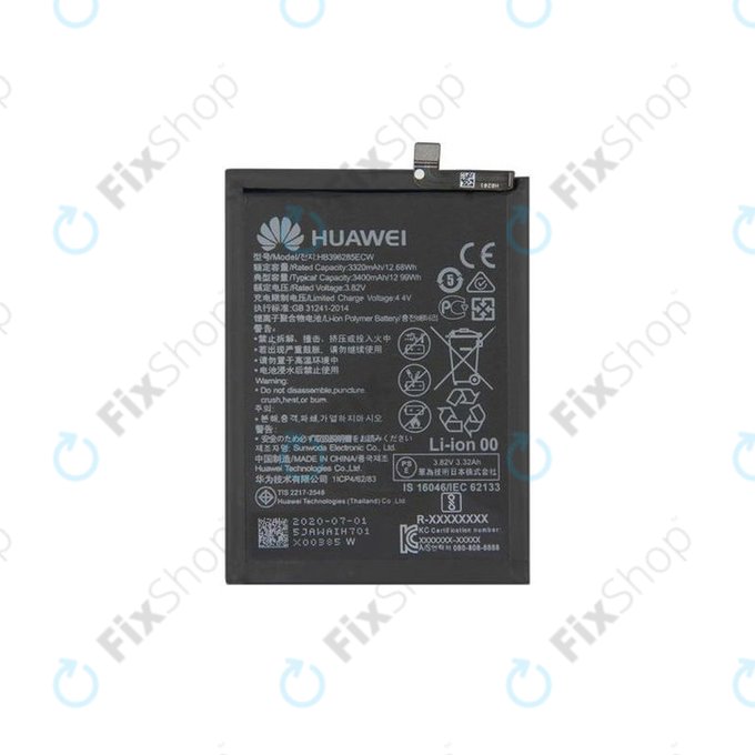Μπαταρία για Huawei P20, Honor 10, HB396285ECW, 24022573, 24022756, 3400mAh, Service Pack