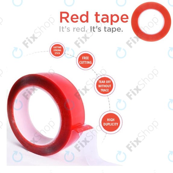 Ταινία Διπλής Όψεως Magic RED | 2mm x 25m | Transparent