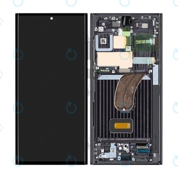 Συγκρότημα οθόνης για Samsung S23 Ultra, S918B, Phantom Black