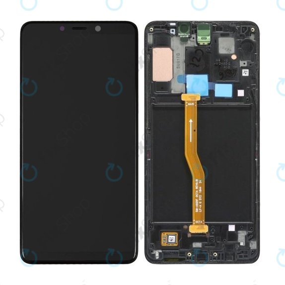 Συγκρότημα οθόνης για Samsung A9, A920F (2018), GH82-18308A, GH82-18322A, Caviar Black, Service Pack