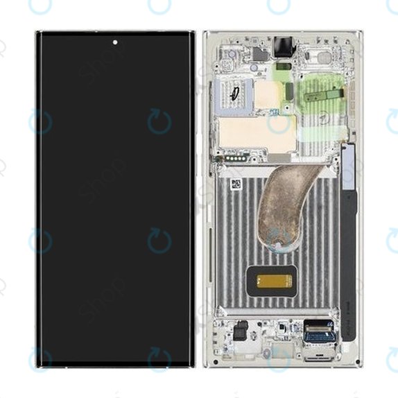 Συγκρότημα οθόνης για Samsung S23 Ultra, S918B, Cream