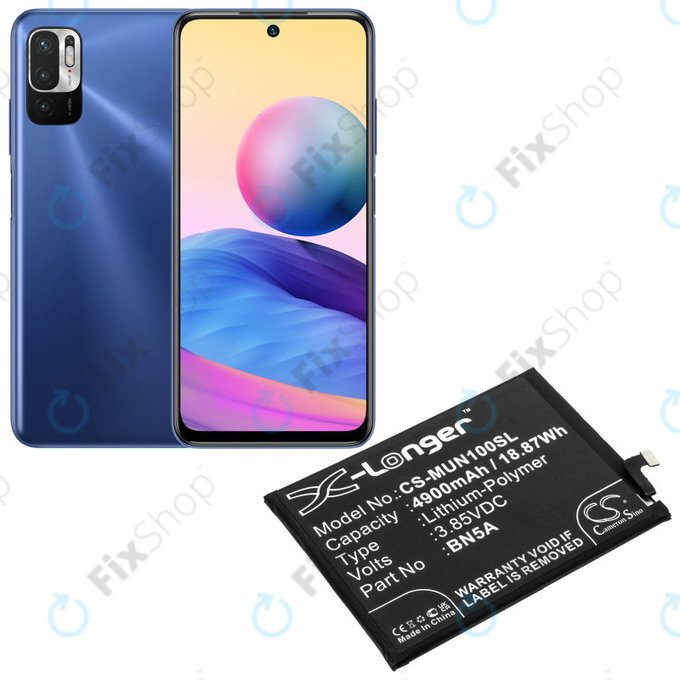 Μπαταρία για Xiaomi Poco M3 Pro, Redmi Note 10, Note 11, 4900mAh, Li-Pol, 3.85 V, BN5A, HQ
