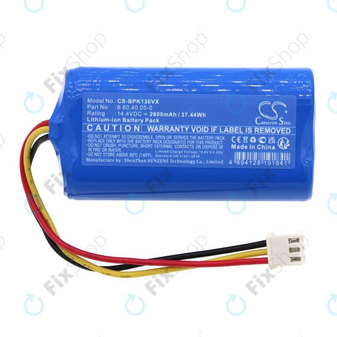 Μπαταρία για Evolveo RoboTrex H9, Midea M4, Blaupunkt XPOWER+, 2600mAh, Li-Ion, 14.4V, 6.60.40.05-0, HQ