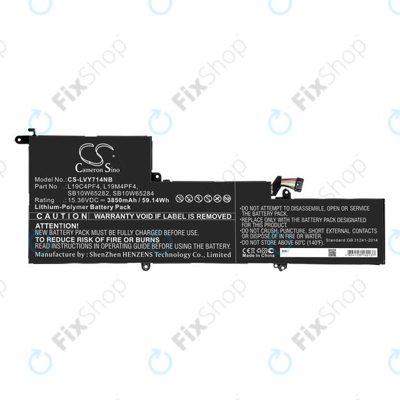 Μπαταρία για Lenovo Yoga Slim 7, 14s, 3850mAh, Li-Pol, 15.36V, L19C4PF4, HQ