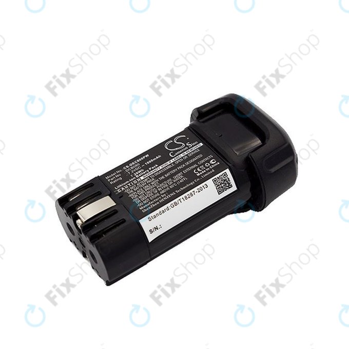 Μπαταρία για Dewalt Dcb095, Dewalt Dcf680, 1000mAh, Li-Ion, 7.2V, DCB080, HQ