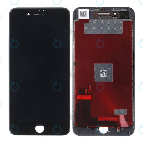 Οθόνη για iPhone 8 Plus, Black, Αφής με πλαίσιο, Refurbished