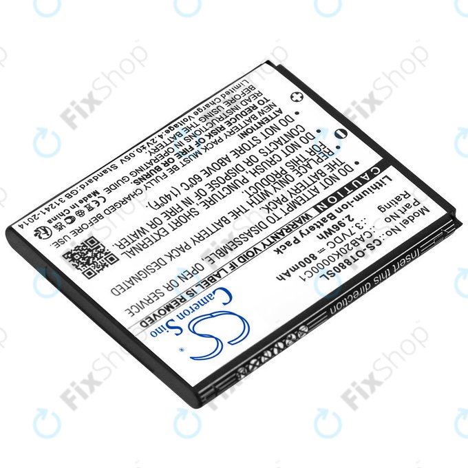 Μπαταρία για Alcatel Onetouch, 800mAh, Li-ion, 3.7V, BTR510AB, HQ