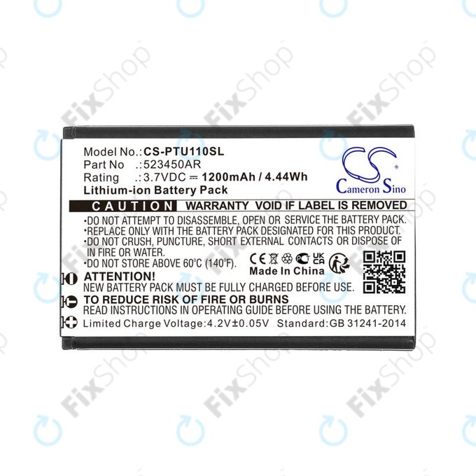 Μπαταρία για Panasonic Kx-Tf200, Kx-Tu110, 1200mAh, Li-Ion, 3.7V, 523450AR, HQ