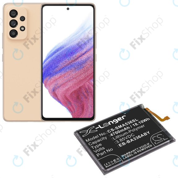Μπαταρία για Samsung A33 A336B, A53 A536B, 4700mAh, Li-Pol, 3.85 V, EB-BA336ABY, HQ