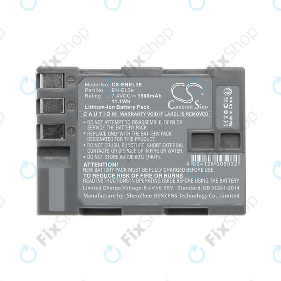 Μπαταρία για Nikon D100, D200, D50, D70, D70s, D80, D300S, D700, D90, D300, 1500mAh, Li-Ion, 7.4V, EN-EL3e, HQ