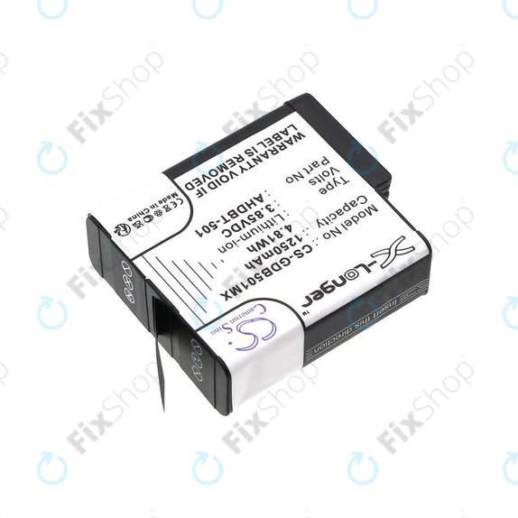 Μπαταρία για Gopro Hero 8, Hero 6, 1250mAh, Li-Ion, 3.85V, AHDBT-501, HQ