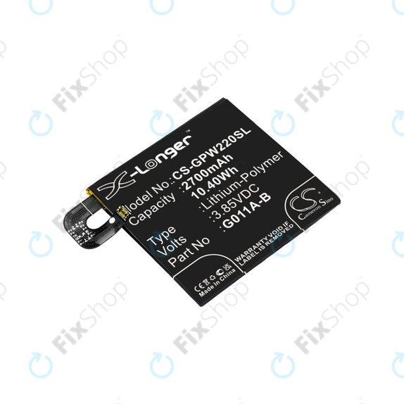 Μπαταρία για Google Pixel 2 G011A, 2700mAh, Li-Pol, 3.85 V, G011A-B, HQ