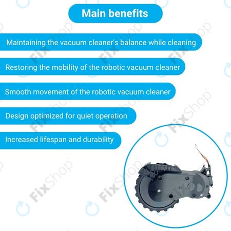 Τροχός με Κινητήρα (Δεξιός) για Xiaomi Mijia E10 | E12 | Mi Robot Vacuum Mop 2 Lite | 2 Pro | Μαύρο | Black