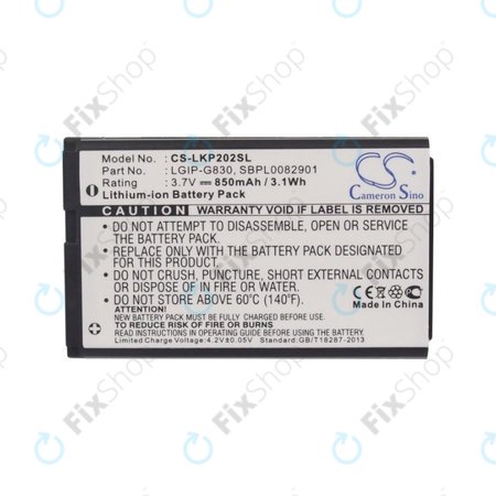 Μπαταρία για LG KG120, 850mAh, Li-Ion, 3.7V, LGIP-G830, HQ