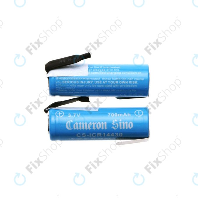 Μπαταρία 14430 με πλάκες στήριξης, 650mAh, Li-Ion, 3.7V, HQ
