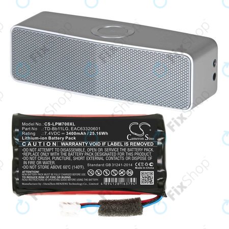 Μπαταρία για LG Music Flow P7, Xboom Go PK7, 3400mAh, Li-Ion, 7.4V, TD-Bb11LG, HQ