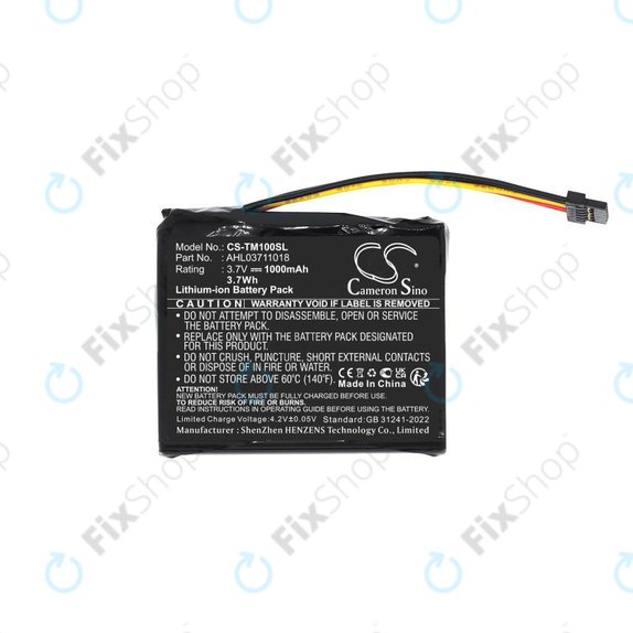 Μπαταρία για TomTom GO 1000 Live, 1005, 2050, 1000mAh, Li-Ion, 3.7V, AHL03711018, HQ