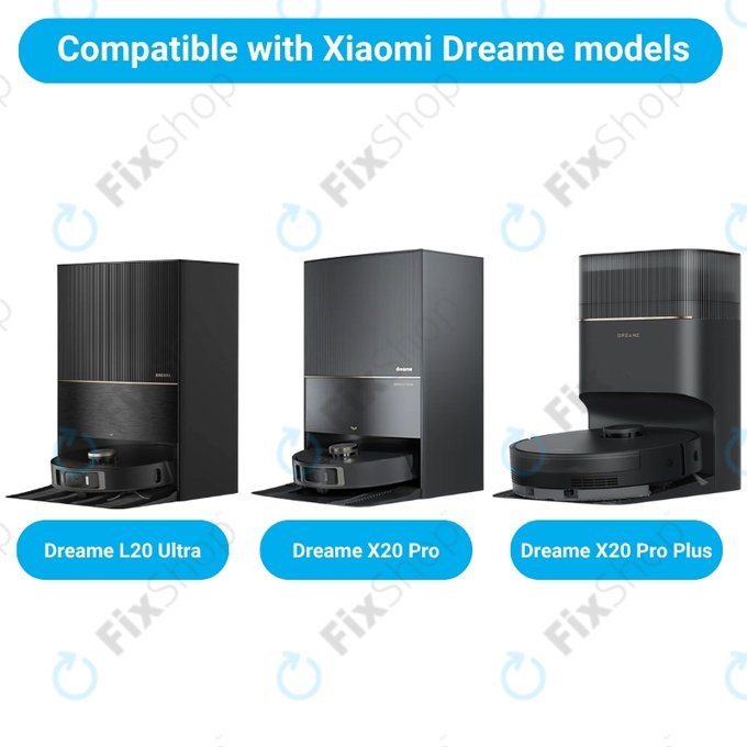 Σετ ανταλλακτικών για Xiaomi Dreame L20 Ultra, X20 Pro, X20 Pro Plus (1x Κύρια βούρτσα, 2x Φίλτρο, 2x Πλαϊνή Βούρτσα – μαύρη)