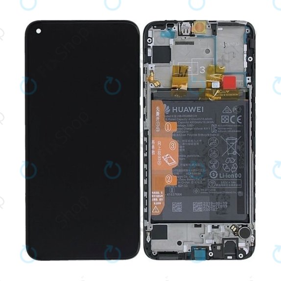 Συγκρότημα οθόνης με μπαταρία για Huawei P Smart (2019), P Smart Plus (2019), 02352JEY, 02352JFA, Midnight Black, Service Pack