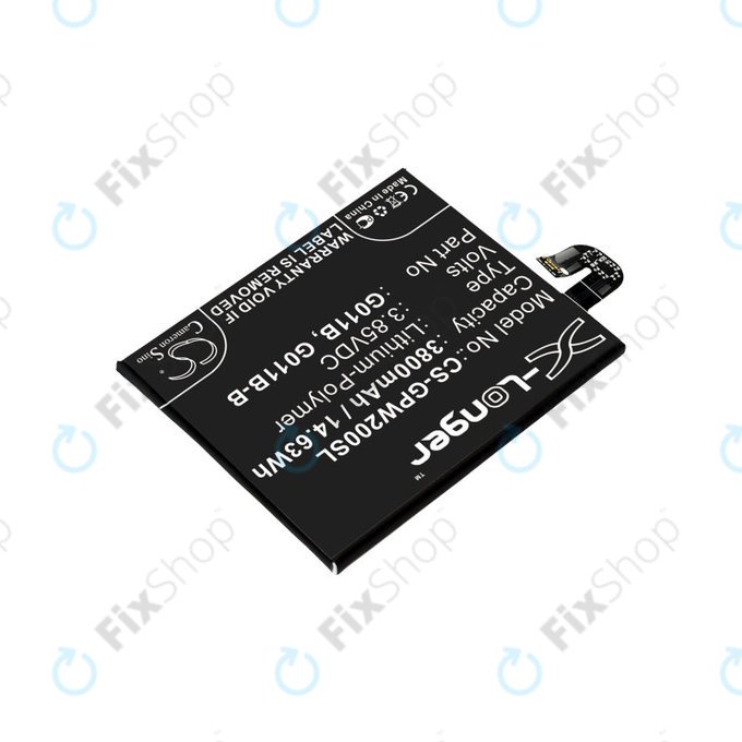 Μπαταρία για Google Pixel 2 XL G011C, 3800mAh, Li-Pol, 3.85 V, G011B, HQ
