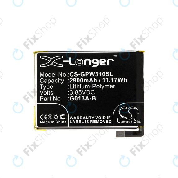 Μπαταρία για Google Pixel 3, 2900mAh, Li-Pol, 3.85 V, G013A-B, HQ