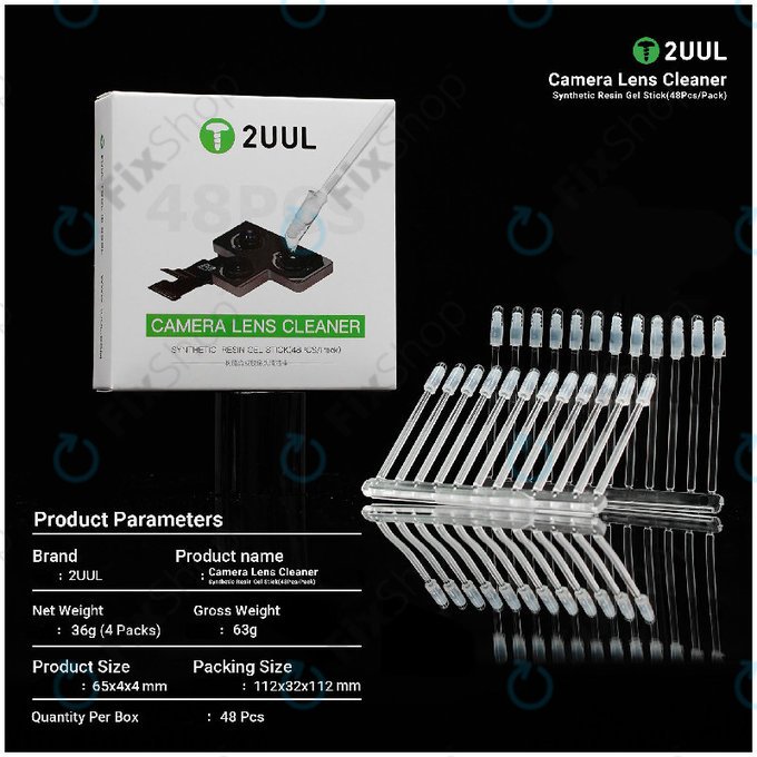 Στικ καθαρισμού φακών κάμερας με τζελ, 2UUL CL21, 48τμχ/πακέτο