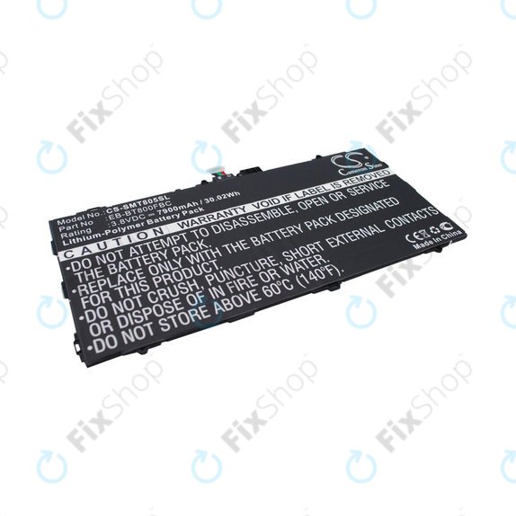 Μπαταρία για Samsung Galaxy Tab S 10.5, 7900mAh, Li-Pol, 3.8V, EB-BT800FBC, HQ