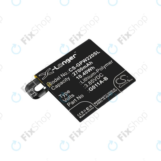 Μπαταρία για Google Pixel 2 G011A, 2700mAh, Li-Pol, 3.85 V, G011A-B, HQ