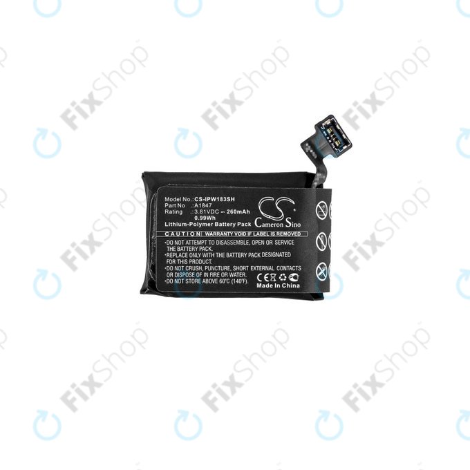 Μπαταρία για Apple Watch 3 38 mm, 260mAh, GPS Version, Li-Pol, 3.81 V, A1847, HQ