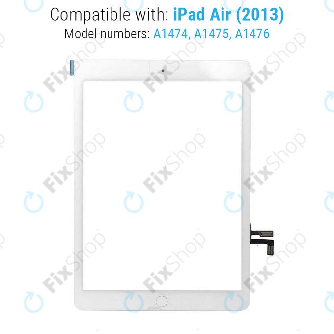 Οθόνη αφής με Home Button για iPad Air, Λευκό, White