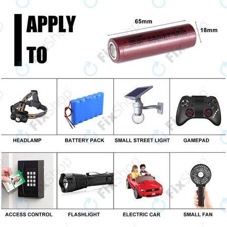 Στοιχείο Μπαταρίας 18650 (Li-Ion, 2000mAh, 3.6V)