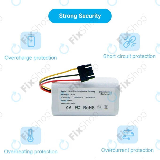 Μπαταρία για Xiaomi Mi Robot Vacuum Mop 2 Lite, E10, 14.4V, 2600mAh